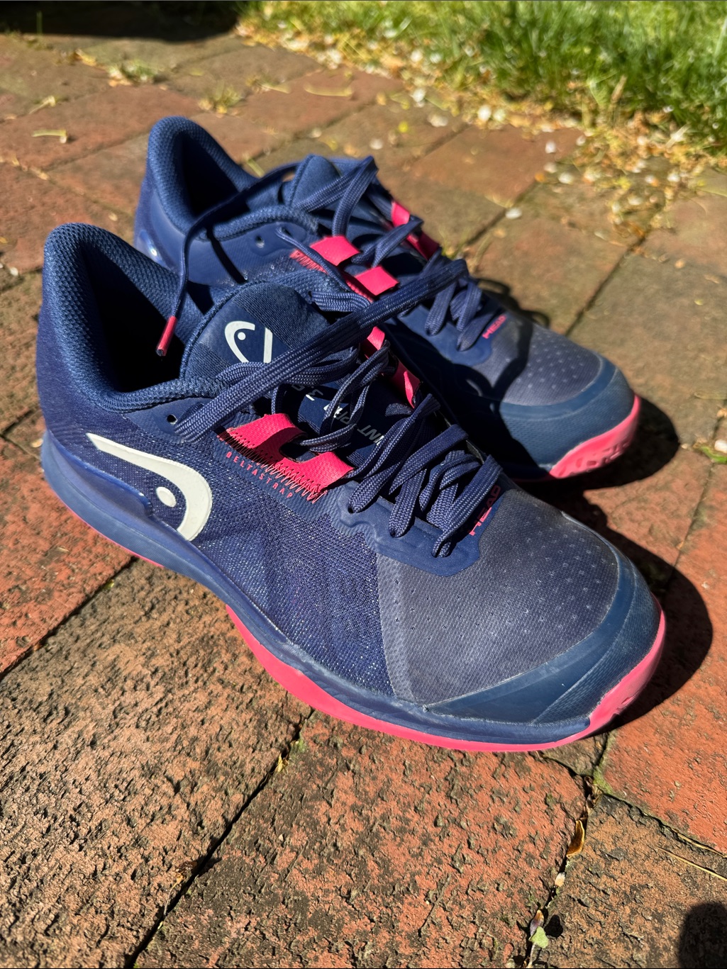 Head Women's Navy Tennis Sneakers With Pink Accents